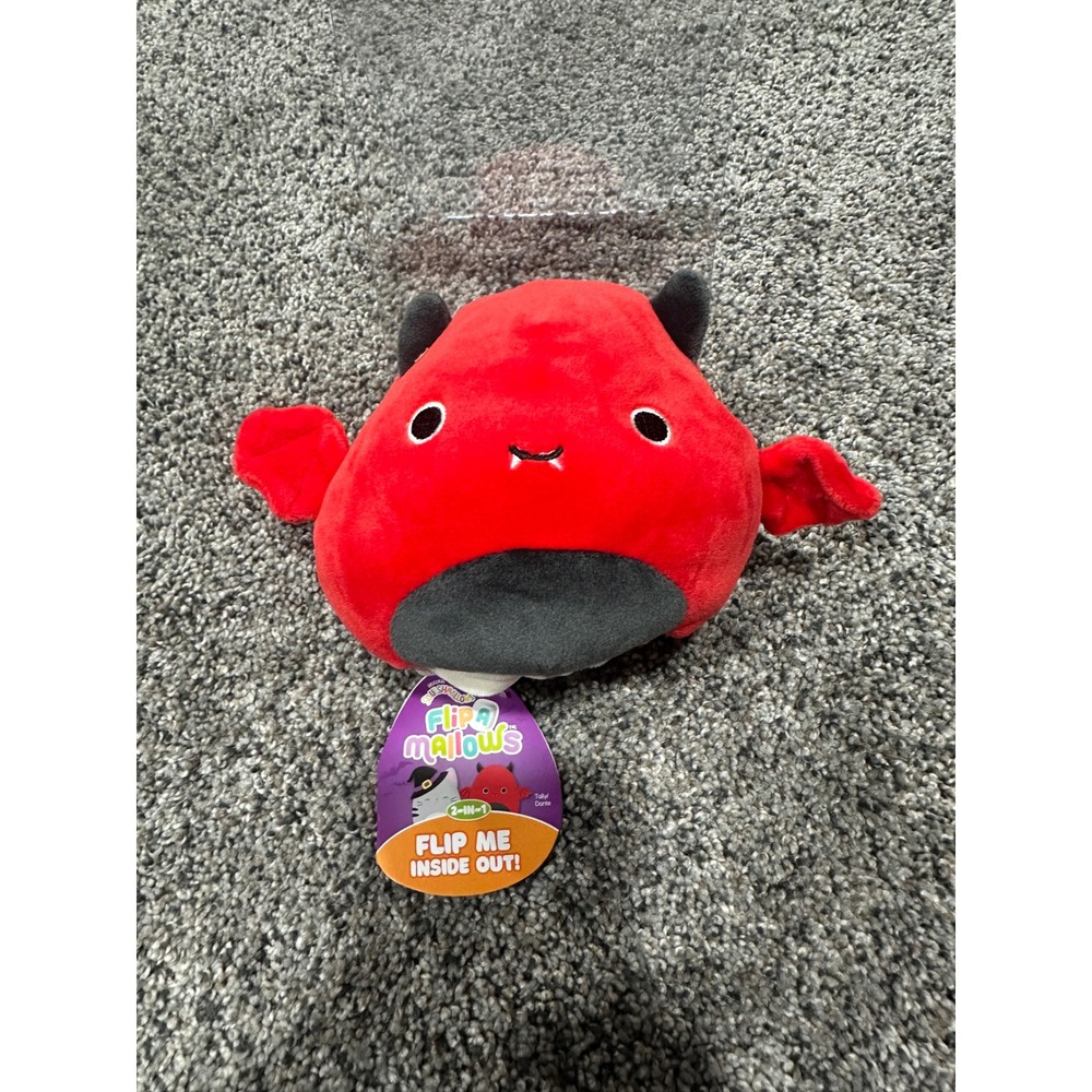 Squishmallows Flip-A-Mallows Halloween Tally Cat Witch Dante Devil Bat - Picture 7 of 7